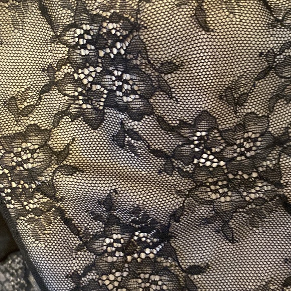 Black and white lace tank top Jacob size M with ribbon - Picture 3 of 7